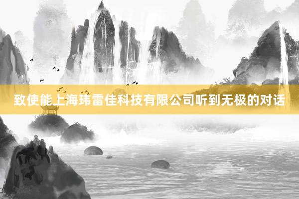 致使能上海玮雷佳科技有限公司听到无极的对话